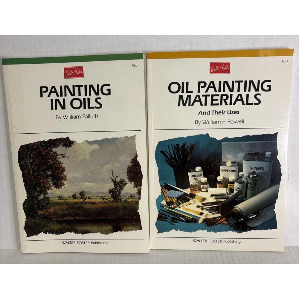 Lot of 2 Walter Foster Art Books AL17, AL01 Oil Painting Softcover Like New